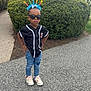 Adriel Theri Singbah joined the competition — help win amazing prizes! accessories, baseball_jersey, birthday_headband, building, casual_clothing, child, confident, daylight, fashion, green_bushes, hands_on_hips, jeans, outdoor, person, sidewalk, sneakers, standing, sunglasses, urban, young