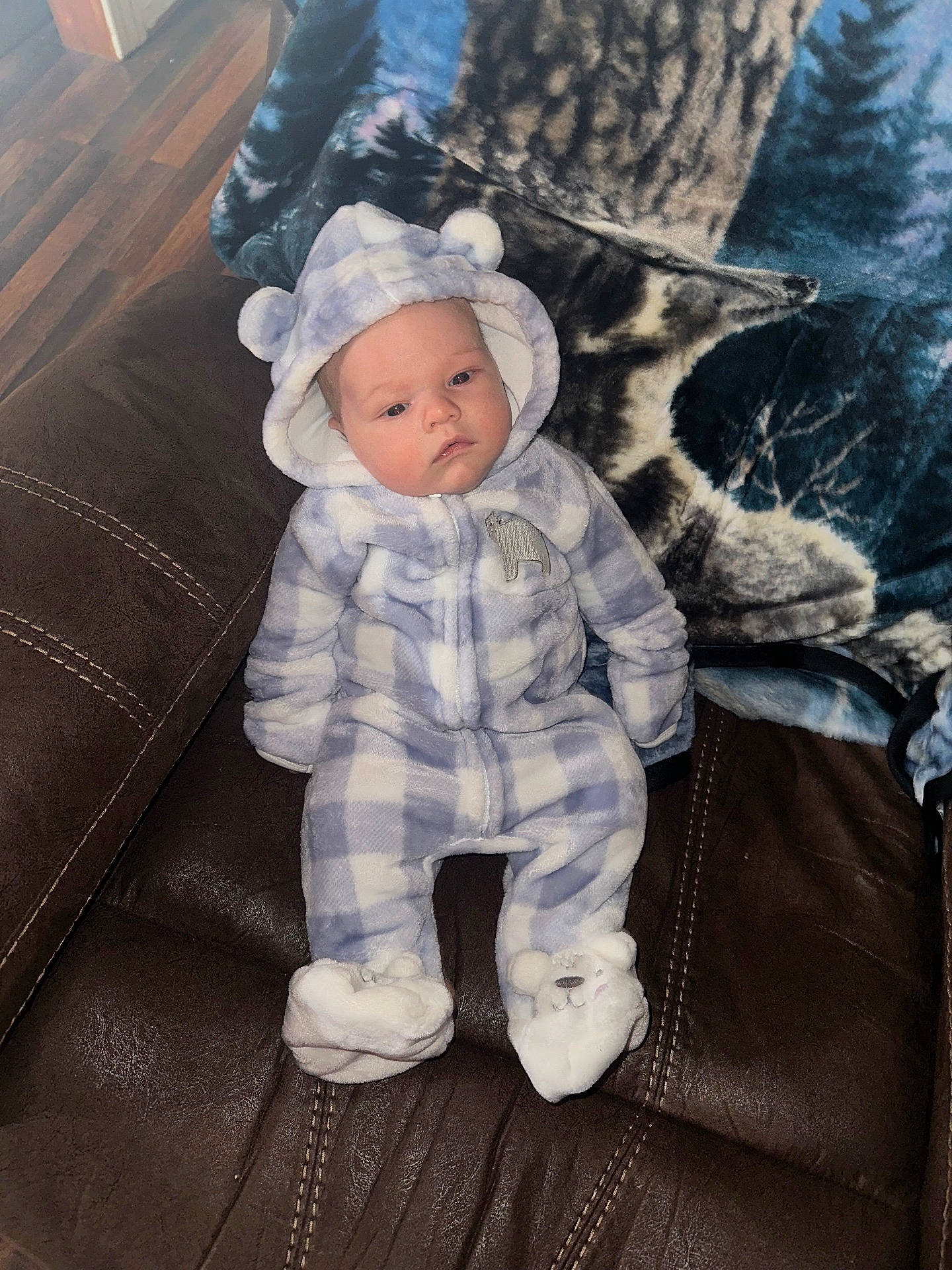 Waylon joined the competition — help win amazing prizes! accessories, architecture, baby, blanket, bonnet, building, cap, chair, clothing, coat, costume, couch, cushion, dress, face, footwear, formalwear, furniture, glasses, glove
