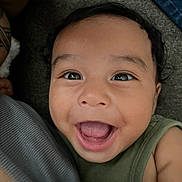 Tadeo joined the competition — help win amazing prizes! baby, child, smiling, face, eyes, mouth, tongue, skin, hair, green_shirt, infant, closeup, portrait, happy, cute, expression, person, indoors, joyful, young