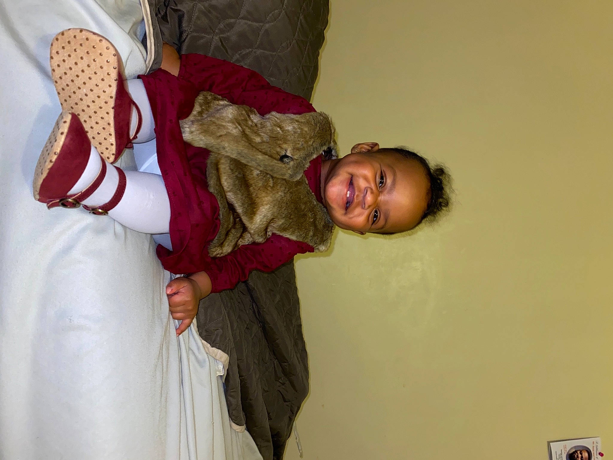 Rosa is registered to the contest to win money with this photo: child, joy, person