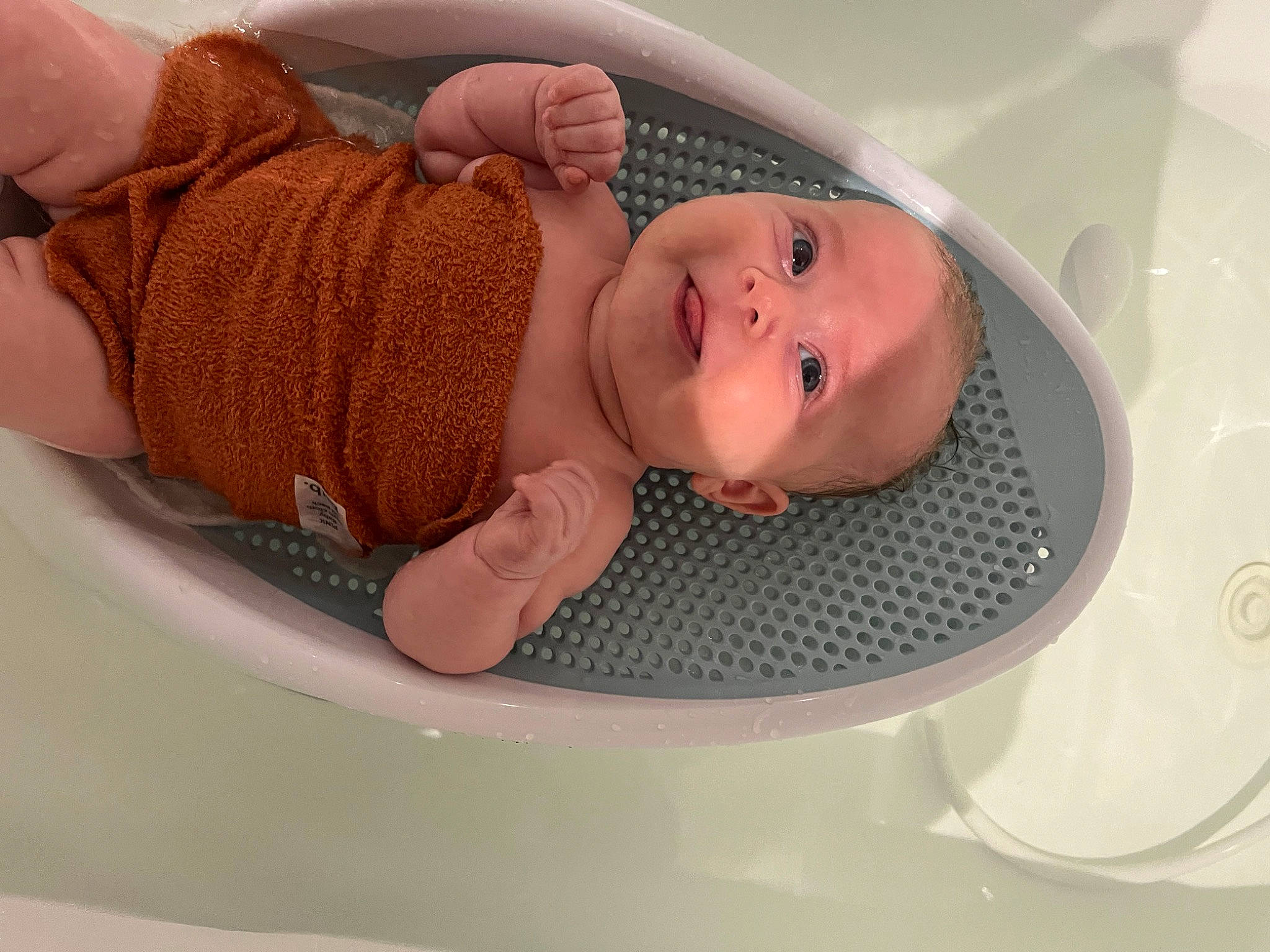 Josephine joined the competition — help win amazing prizes! arm, baby, baby_products, baby_safety, baby_sleeping, baby_toddler_clothing, bathing, child, circle, comfort, hand, headgear, pattern, person, personal_protective_equipment, pink, plumbing_fixture, room, skin, toddler