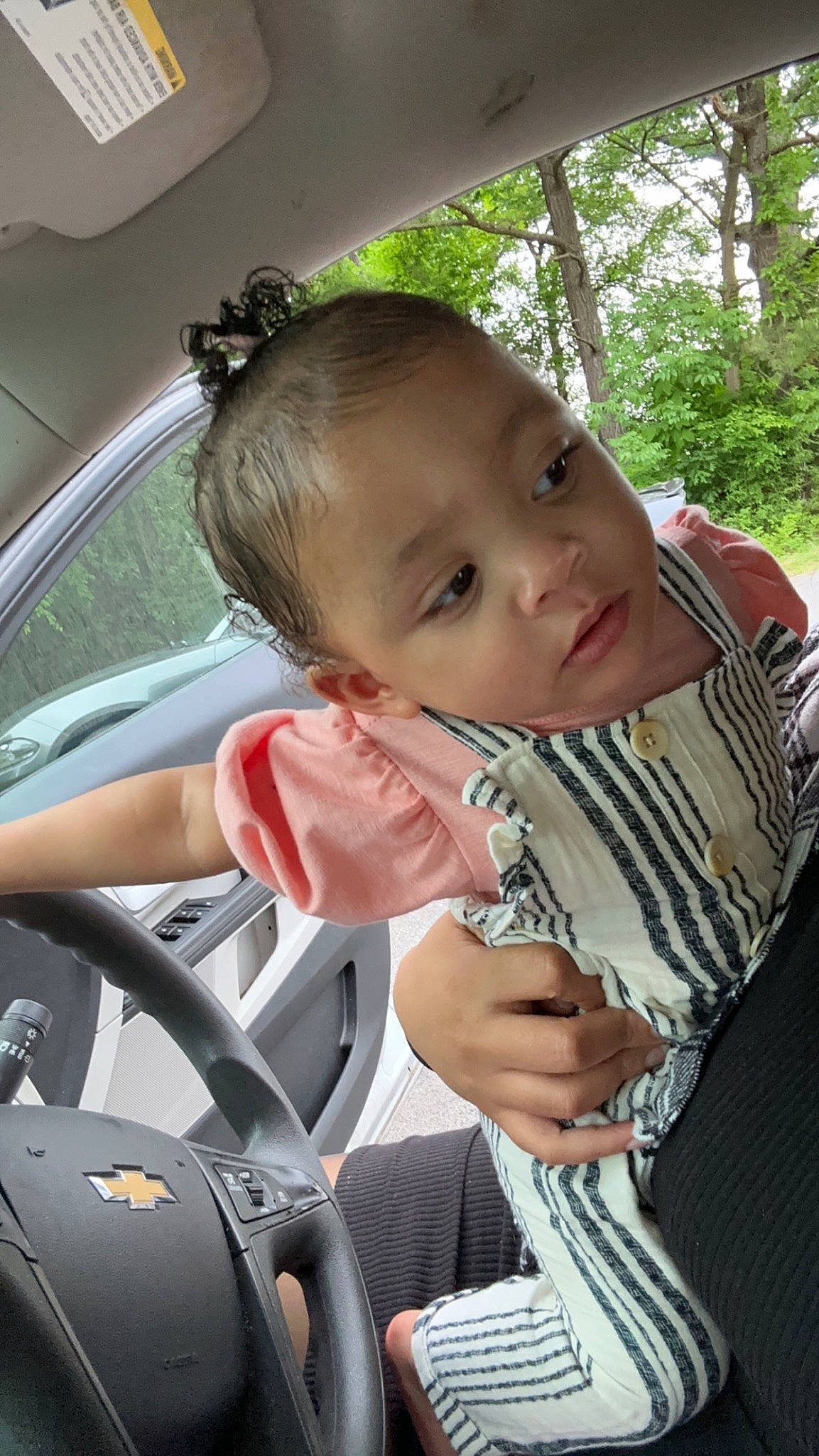 Myla joined the competition — help win amazing prizes! automotive_design, automotive_exterior, automotive_window_part, baby, baby_carriage, car, car_seat, car_seat_cover, child, family_car, happy, mammal, motor_vehicle, person, personal_luxury_car, steering_wheel, toddler, tree, vehicle, vehicle_door