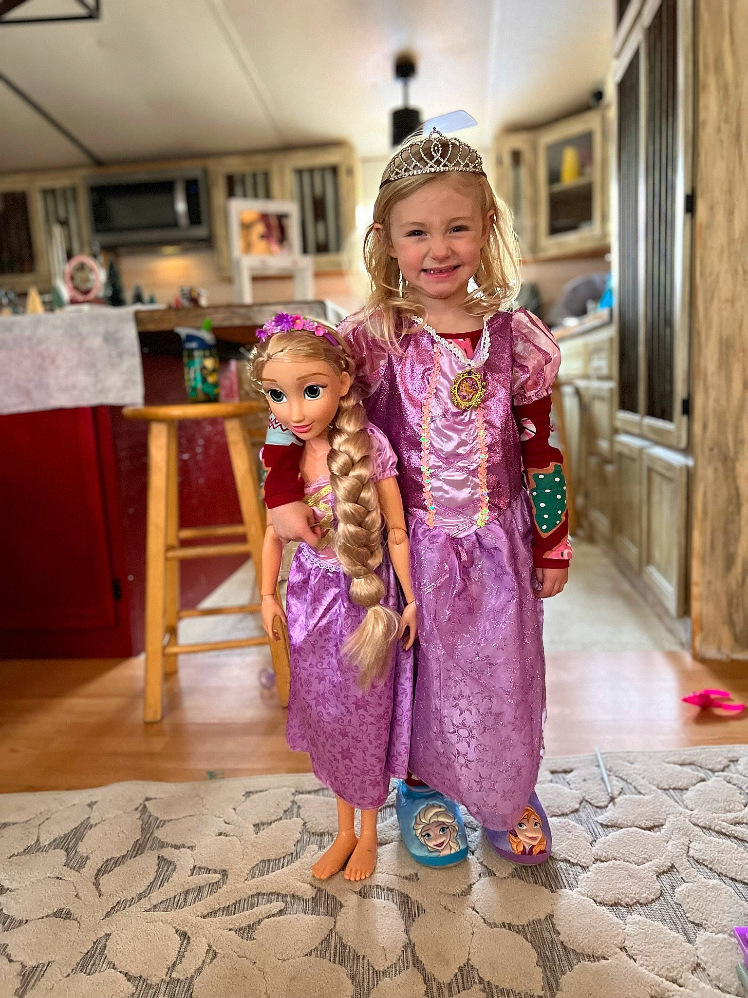 Sawyer joined the competition — help win amazing prizes! child, costume, dress, event, facial_expression, fashion_accessory, fashion_design, flooring, formal_wear, fun, happy, headwear, jewellery, joy, magenta, person, purple, sandal, skin, smile