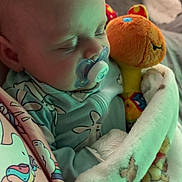 Lilly-Joan joined the competition — help win amazing prizes! baby, bedtime, blanket, child, clothing, comfort, cozy, cute, face, head, indoor, infant, pacifier, peaceful, plush_toy, rest, sleeping, soft, toddler, warm