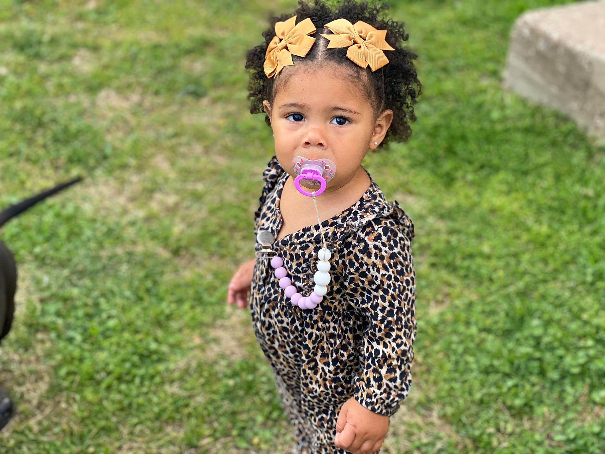 Londyn joined the competition — help win amazing prizes! audio_equipment, baby_toddler_clothing, beauty, child, eye, eyelash, face, fun, grass, grass_family, grassland, hairstyle, happy, head, headpiece, jewellery, meadow, people_in_nature, person, plant
