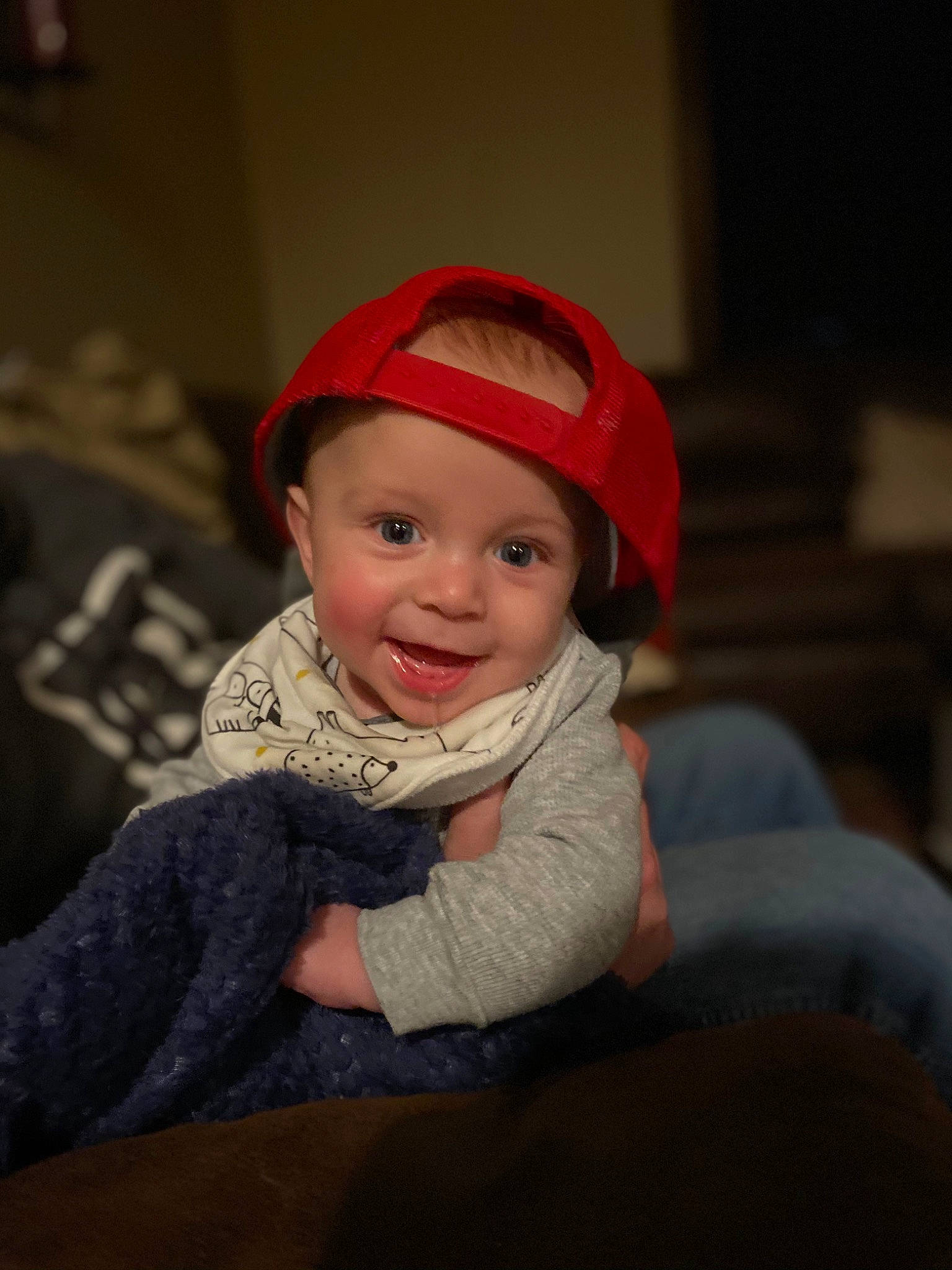Rhett joined the competition — help win amazing prizes! baby, baby_toddler_clothing, cap, cheek, chin, comfort, eye, fashion_accessory, flash_photography, fun, happy, headgear, headwear, human_body, iris, lip, person, sitting, skin, sleeve
