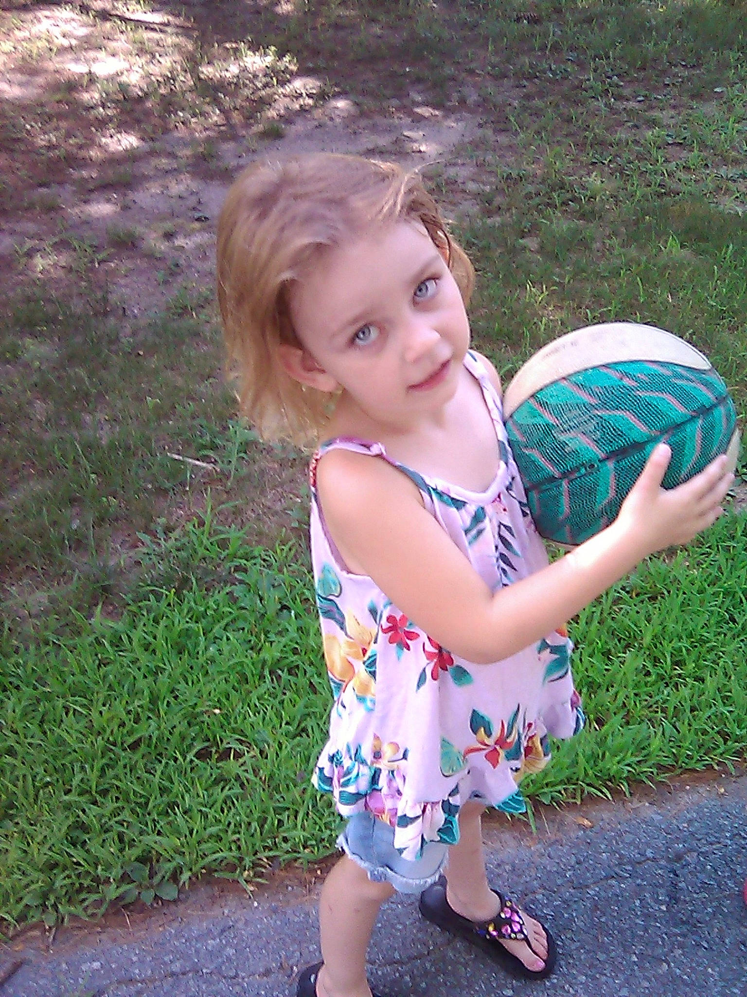 Braylyn joined the competition — help win amazing prizes! child, dress, garden, grass, grass_family, green, happy, lawn, pattern, person, pink, plant, play, smile, summer, toddler, tree, vacation, yard