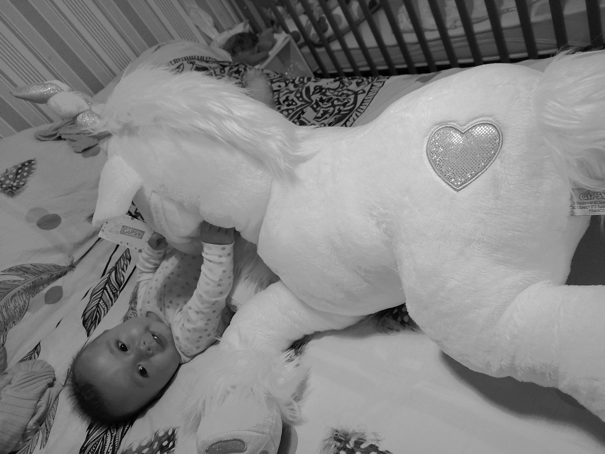 Délina participe au concours pour gagner de l'argent avec cette photo : black_and_white, child, fictional_character, fur, monochrome, monochrome_photography, person, plush, room, stuffed_toy, style, teddy_bear, textile, toy, white
