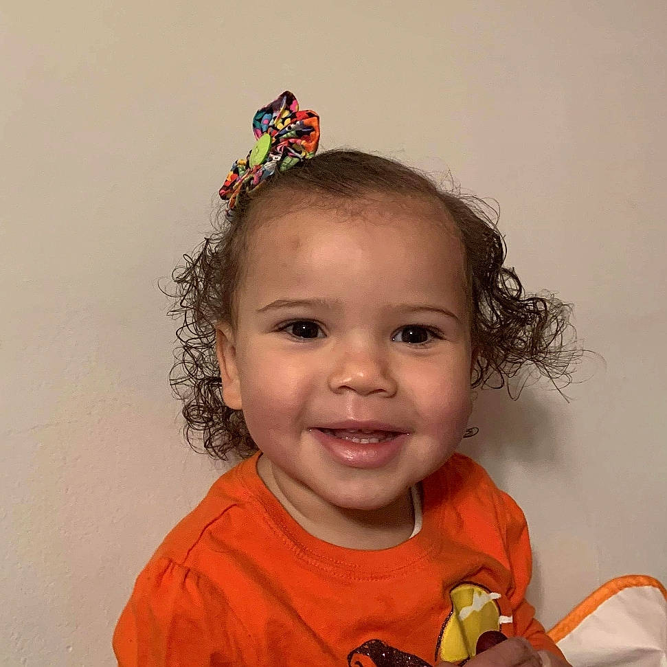 Seraphina joined the competition — help win amazing prizes! baby, cheek, child, ear, fashion_accessory, hair, hair_accessory, happy, head, joy, person, smile, toddler