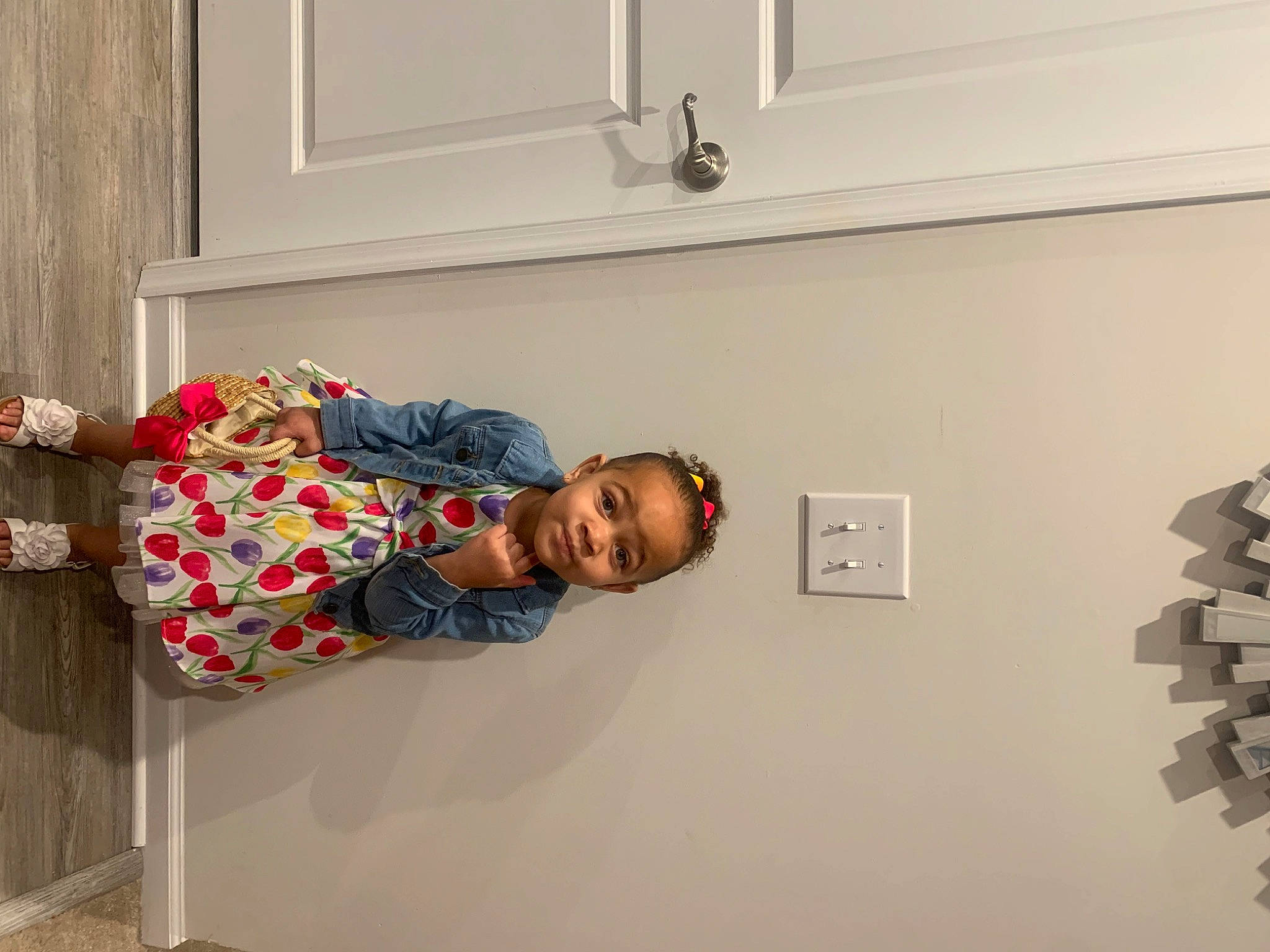 Madison joined the competition — help win amazing prizes! ceiling, child, comfort, door, fashion_design, flooring, home_door, house, interior_design, person, room, sitting, smile, t_shirt, wood