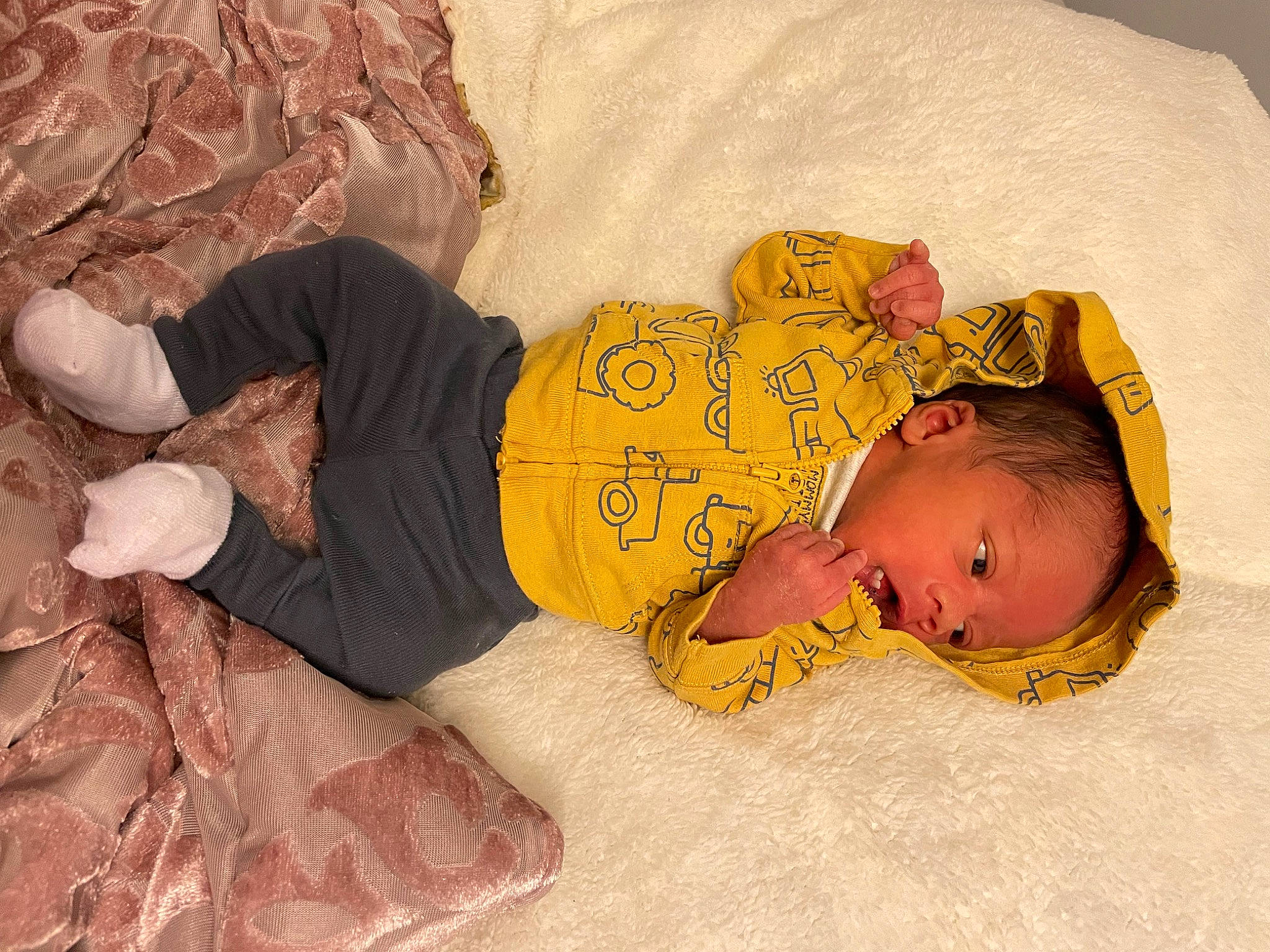 Kimiri is registered to the contest to win money with this photo: baby, baby_products, baby_sleeping, baby_toddler_clothing, bedtime, child, comfort, flooring, hand, headgear, linens, pattern, person, pink, room, sitting, skin, sleep, sleeve, toddler