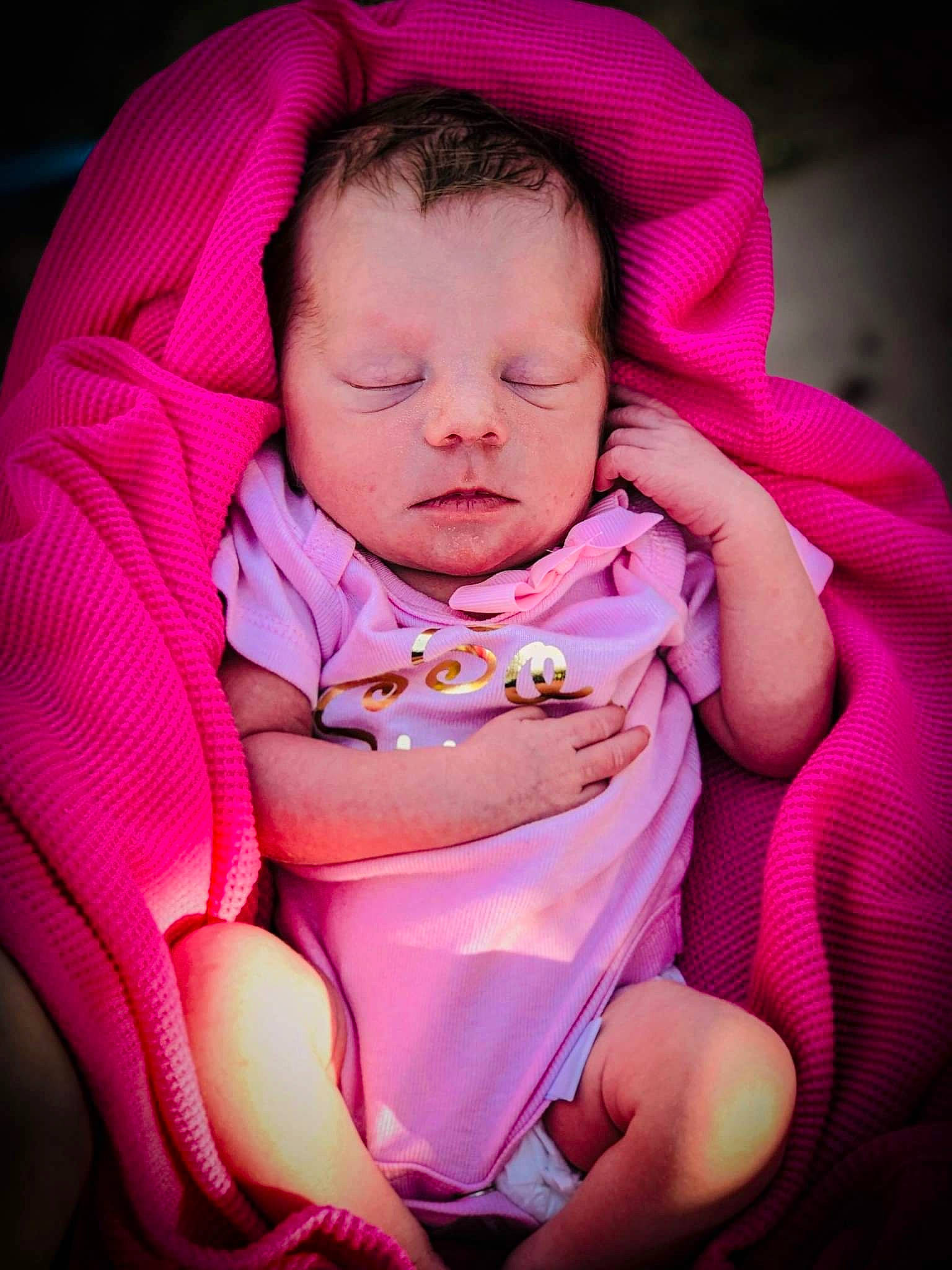 Kinleigh is registered to the contest to win money with this photo: baby, beauty, cheek, child, eye, face, fun, head, human, lip, magenta, mouth, person, photography, pink, product, purple, red, skin, smile