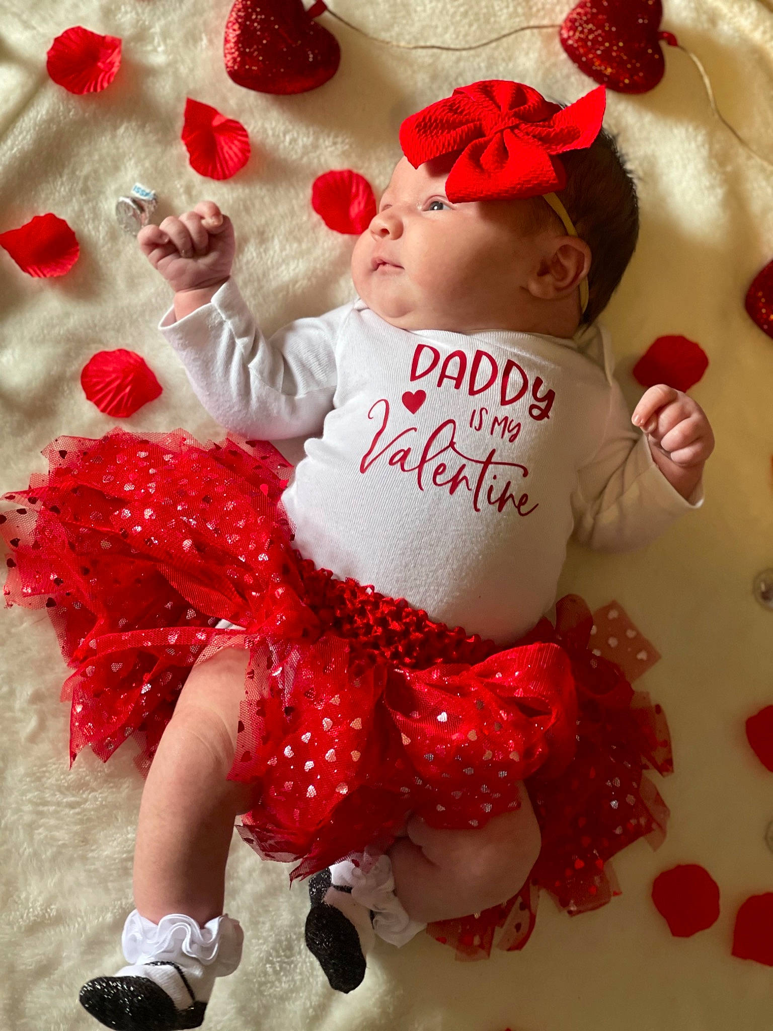 Emmalee joined the competition — help win amazing prizes! baby_toddler_clothing, christmas, dress, event, font, glasses, happy, hat, headgear, human_leg, leg, magenta, pattern, person, petal, pink, plant, red, shoe, textile