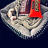 puppy, dog_bed, blanket, sleeping, plush, hersheys, reeses, toy, brown_and_white, cozy, soft, indoor, pet, cute, resting, small_dog, comfort, sleep, animal, relaxation