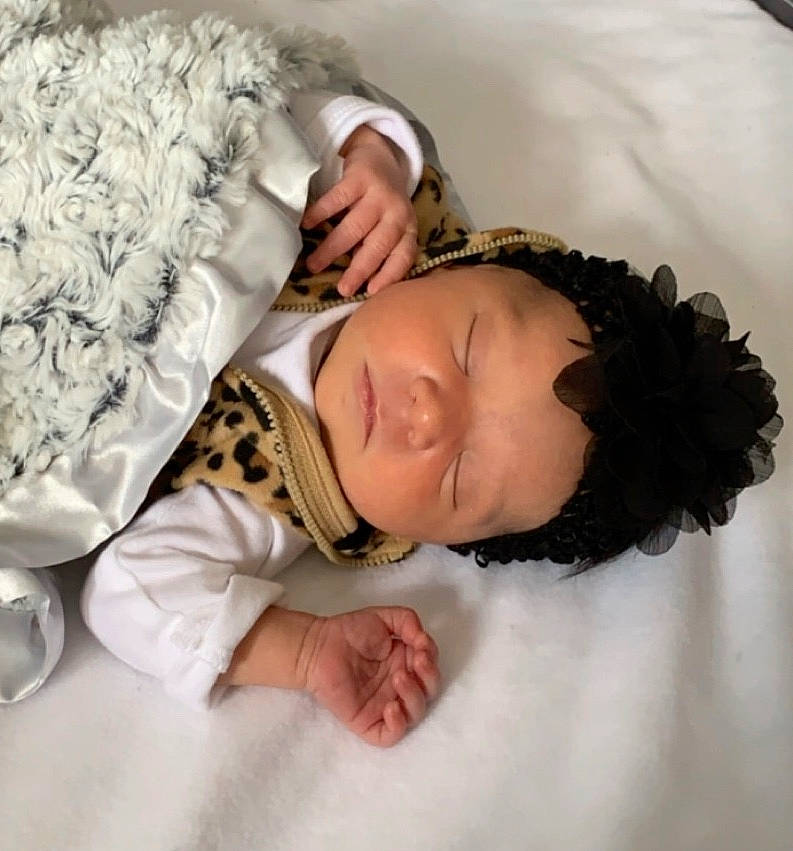 Sophia is registered to the contest to win money with this photo: baby, baby_sleeping, bedtime, child, hair_accessory, headband, nap, person, sleep, toddler