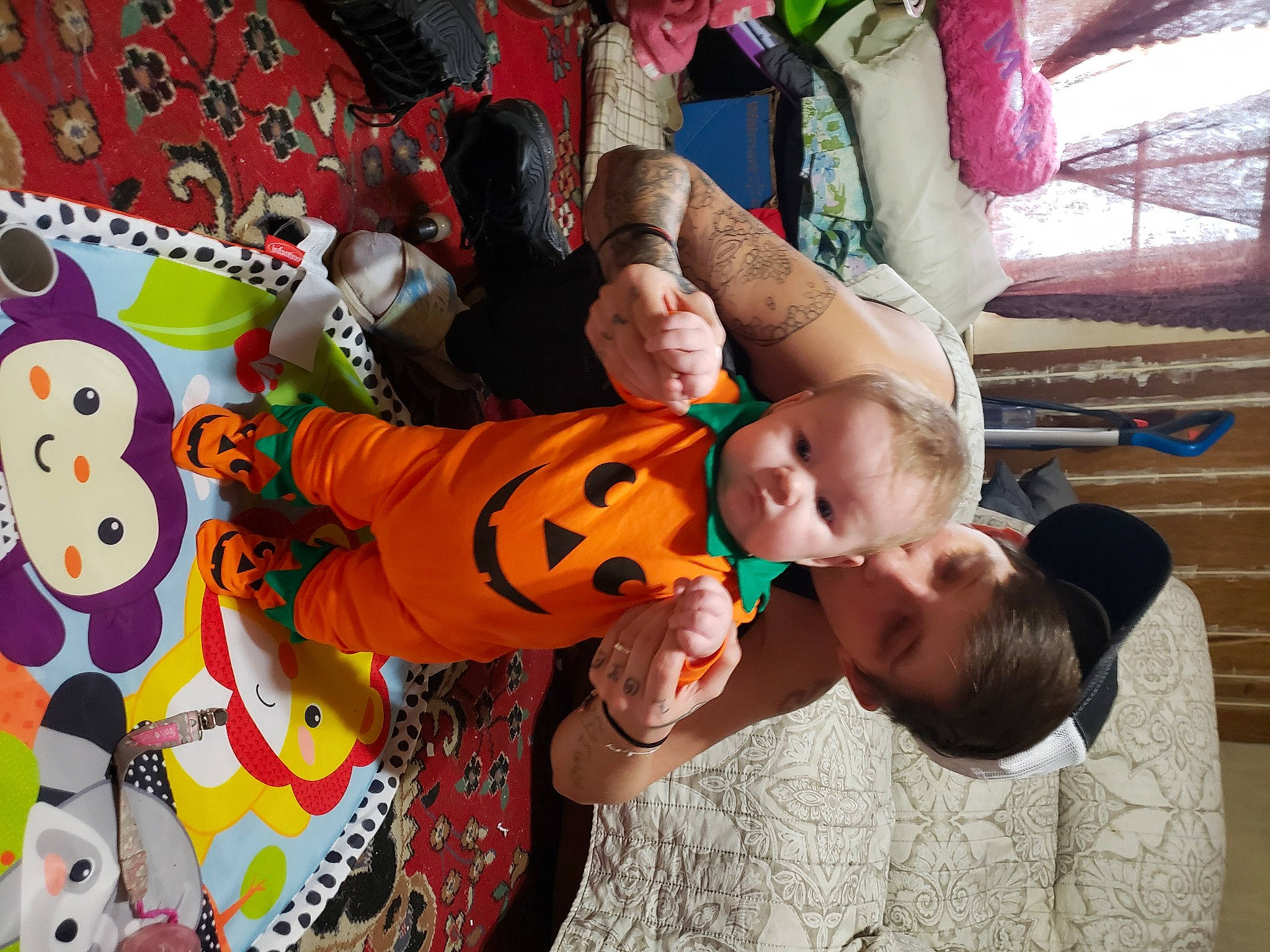 Kahlia joined the competition — help win amazing prizes! baby_toys, child, event, fun, happy, leisure, orange, pattern, person, plush, room, stuffed_toy, toddler, toy, tradition, visual_arts, wood