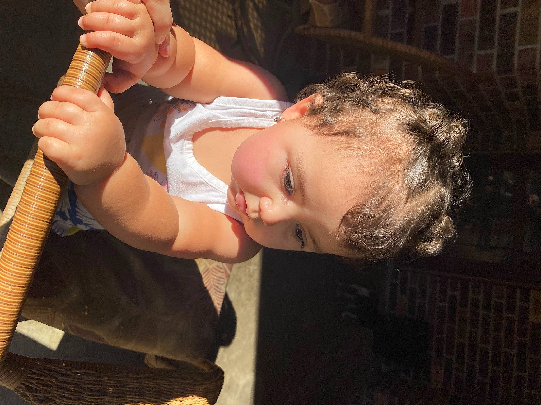 Layla joined the competition — help win amazing prizes! baby, baby_products, child, elbow, flash_photography, fun, gesture, glove, hand, happy, human_body, leisure, music, nail, person, sitting, skin, string_instrument, thumb, toddler