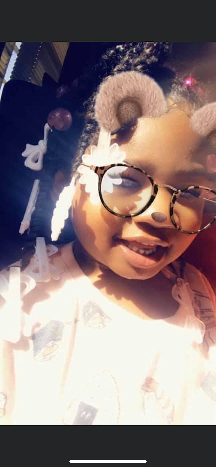 Laraiyah is registered to the contest to win money with this photo: afro, black_hair, cheek, child, chin, eyebrow, eyelash, eyewear, forehead, fun, gesture, glasses, happy, jaw, jheri_curl, lip, nose, person, selfie, smile