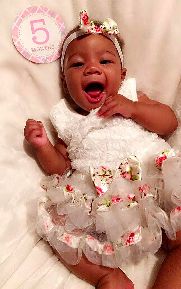 Scarlett joined the competition — help win amazing prizes! child, girl, hair_accessory, happiness, headpiece, infant, person, pink, product, skin, smile, textile, toddler