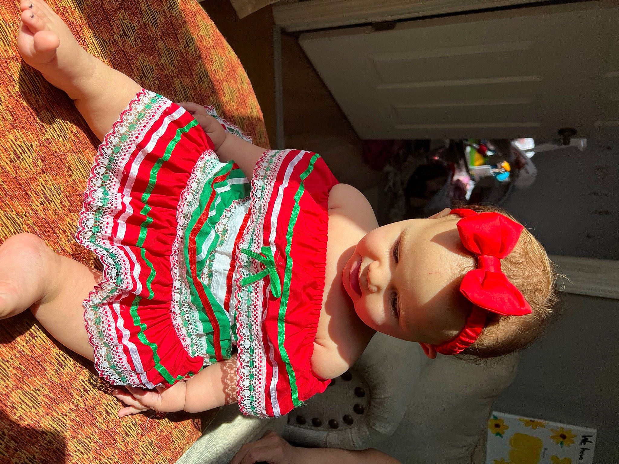 Avalyn Martinez is registered to the contest to win money with this photo: abdomen, beauty, black_hair, elbow, eyewear, flash_photography, happy, headwear, joint, knee, leg, leisure, luggage_and_bags, orange, person, plaid, shoulder, tartan, textile, thigh