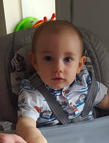 Caelan joined the competition — help win amazing prizes! boy, car_seat, cheek, child, chin, day, eye, eyebrow, face, facial_expression, forehead, head, human_hair_color, infant, nose, person, product, sitting, skin, smile