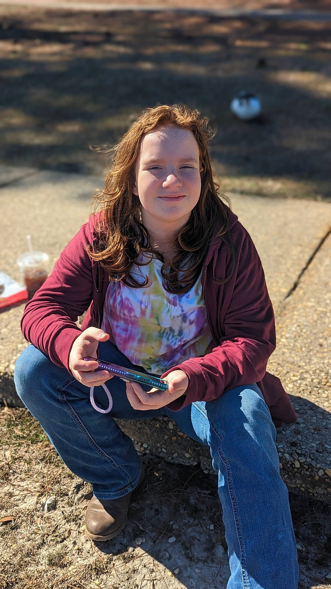 Lena joined the competition — help win amazing prizes! beauty, blond, brown_hair, child, cool, denim, electric_blue, facial_expression, flash_photography, fun, grass, hair, hairstyle, happy, joy, leisure, long_hair, morning, people_in_nature, person