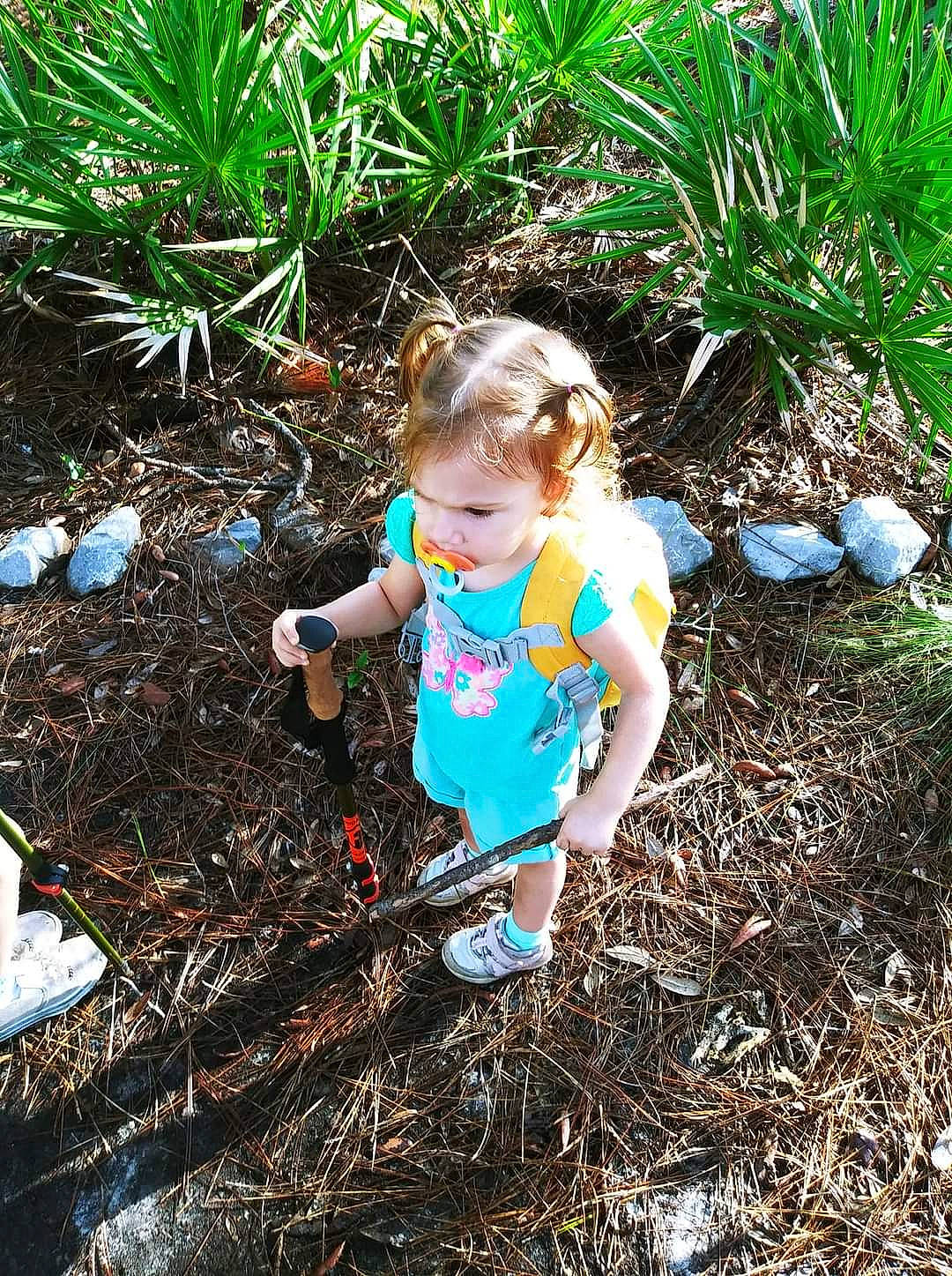 June Kay joined the competition — help win amazing prizes! baby_toddler_clothing, botany, child, fun, garden, gardening, grass, grass_family, groundcover, landscape, lawn, nature, people_in_nature, person, plant, shorts, soil, t_shirt, terrestrial_plant, toddler