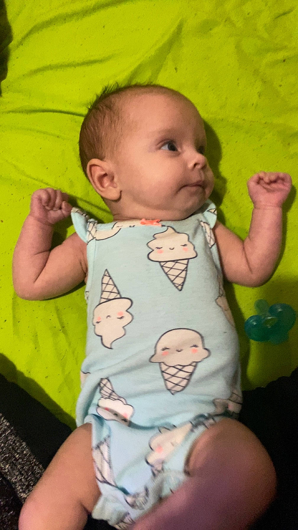 Adalynn is registered to the contest to win money with this photo: baby, baby_toddler_clothing, cheek, chin, comfort, eye, face, finger, happy, head, human_body, iris, mouth, neck, nose, person, pink, skin, sleeve, stomach