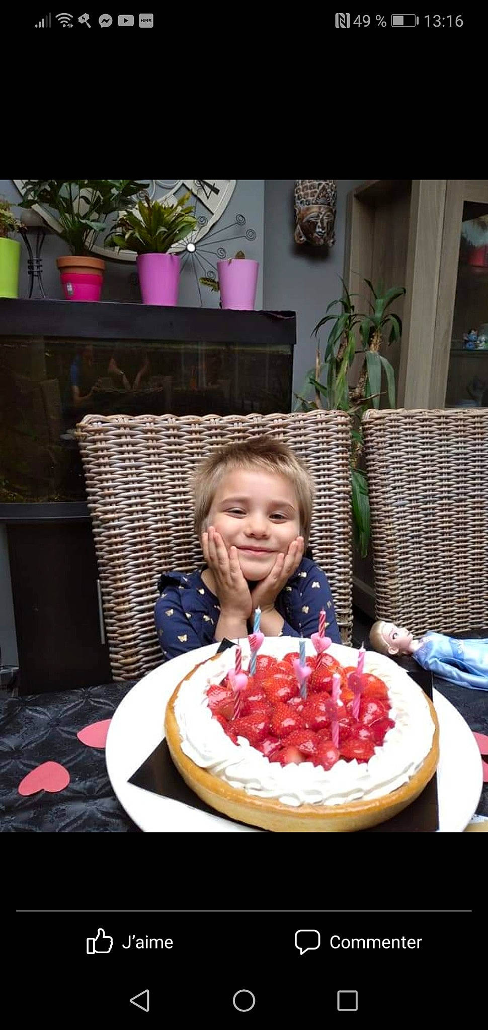 Lilou participe au concours pour gagner de l'argent avec cette photo : baked_goods, berry, cake, cake_decorating, cream, cuisine, dish, food, houseplant, ingredient, joy, person, plant, plate, recipe, smile, strawberries, strawberry, strawberry_pie, sugar_cake