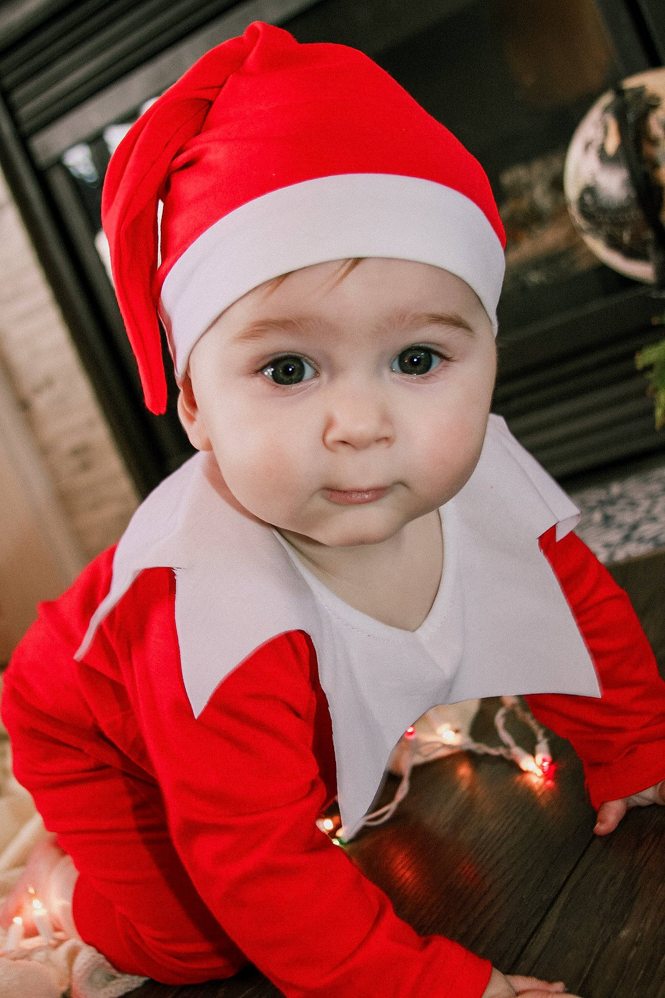 Callan joined the competition — help win amazing prizes! baby, baby_toddler_clothing, cap, carmine, child, christmas, christmas_eve, costume_hat, eye, fictional_character, fun, happy, hat, headwear, lip, outerwear, person, red, santa_claus, sleeve