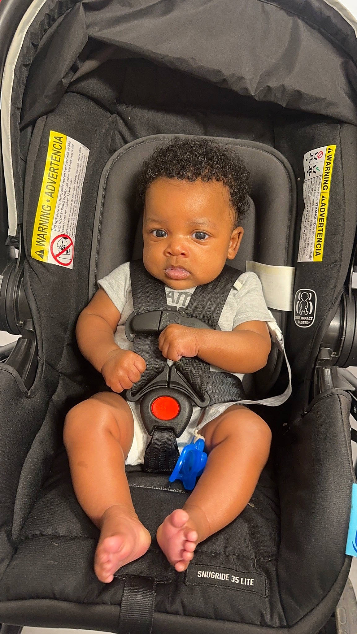 Karter is registered to the contest to win money with this photo: auto_part, baby, baby_carriage, baby_products, baby_safety, baby_toddler_clothing, bag, beauty, car_seat, child, comfort, fun, luggage_and_bags, nail, person, product, sitting, thumb, toddler, travel