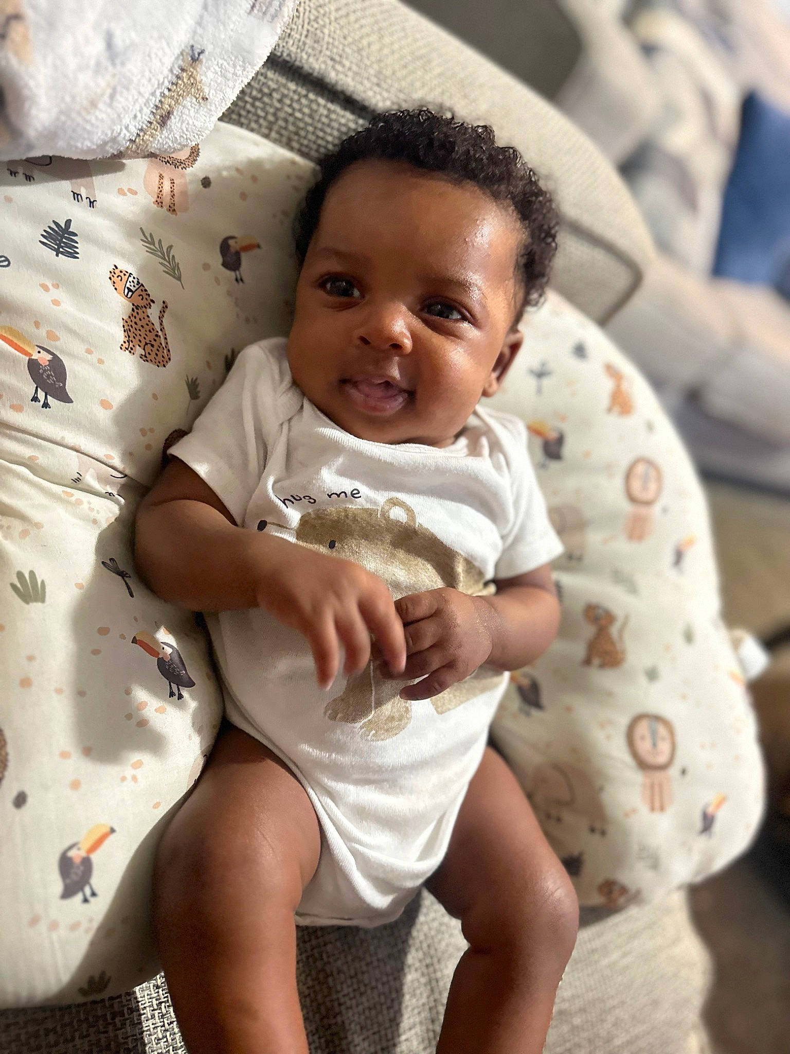 Karter joined the competition — help win amazing prizes! baby, baby_toddler_clothing, chest, comfort, eye, face, gesture, hairstyle, hand, happy, human_body, human_leg, knee, person, skin, sleeve, smile, thigh, toddler, trunk
