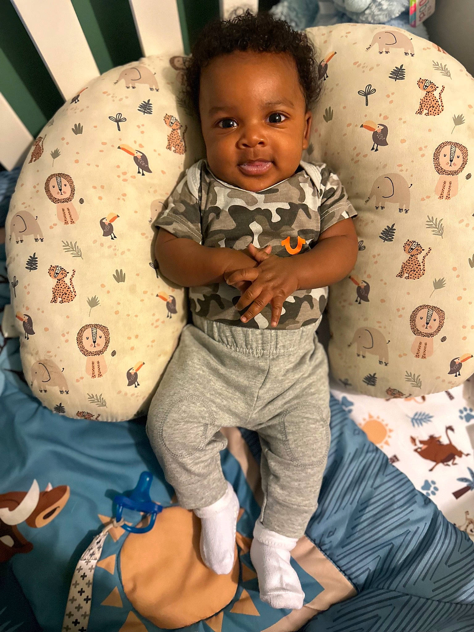 Karter is registered to the contest to win money with this photo: baby, baby_toddler_clothing, child, comfort, event, eye, fun, hairstyle, happy, human_leg, iris, knee, lap, pattern, person, sitting, skin, smile, thigh, toddler