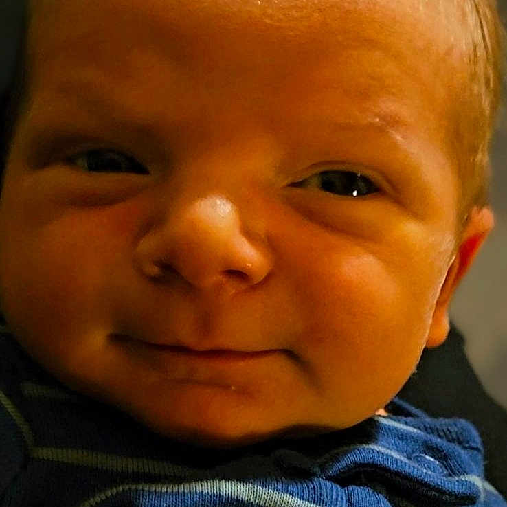Wyatt is registered to the contest to win money with this photo: baby, blonde, crying, face, hair, happy, head, newborn, person, photography, portrait, sad, skin, smile