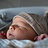 baby, newborn, sleeping, hat, blanket, closeup, face, infant, cozy, soft, peaceful, cute, child, rest, portrait, skin, small, wrapped, indoors, warm
