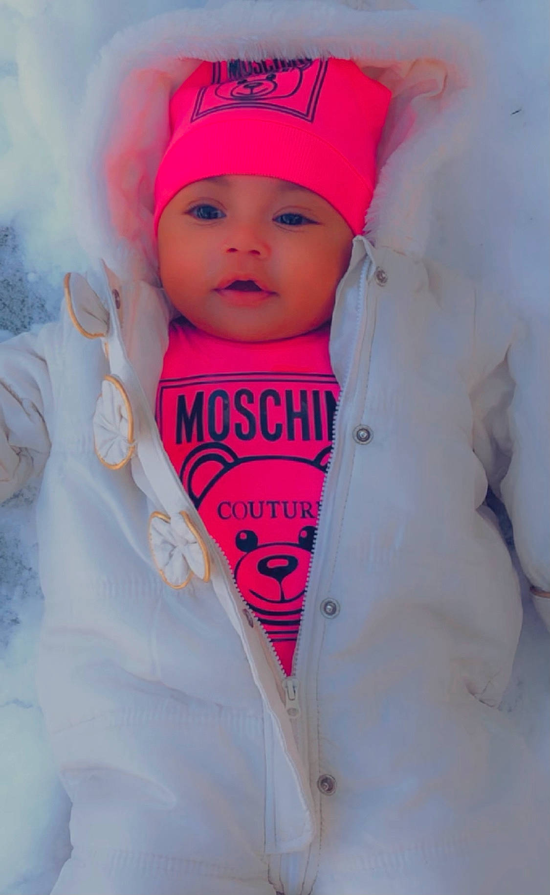 Loyalty joined the competition — help win amazing prizes! baby, cap, child, dress, eye, face, gesture, hand, happy, hat, headgear, headwear, jacket, lip, magenta, peach, person, pink, sleeve, smile