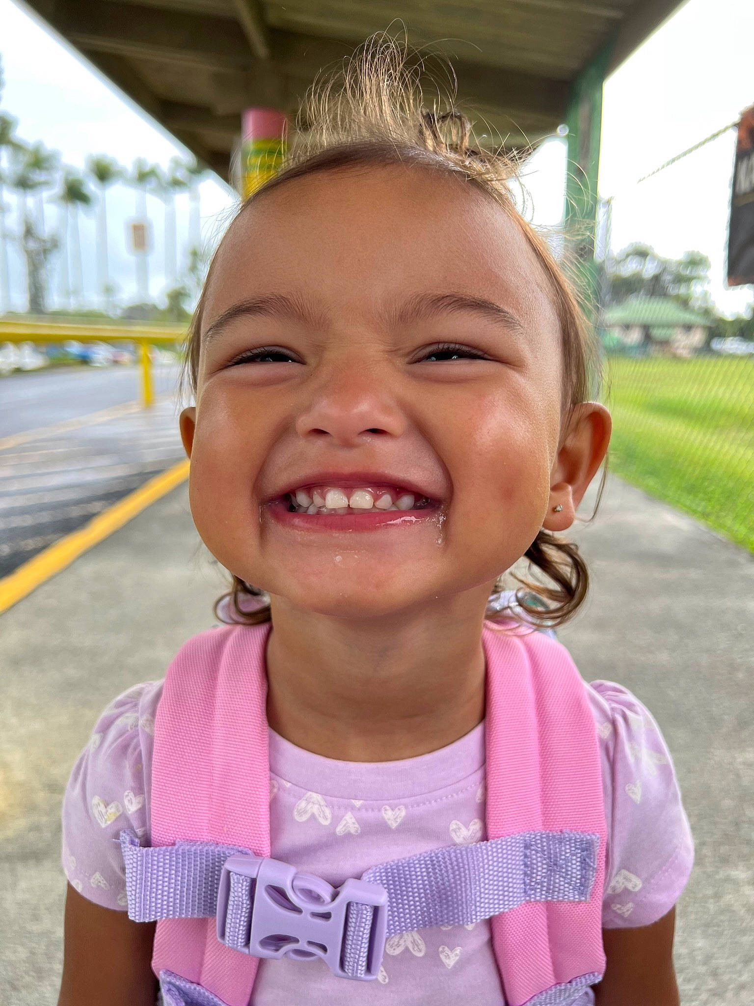 Marley Diamond is registered to the contest to win money with this photo: cheek, child, chin, eyebrow, fun, gesture, happy, iris, joy, leisure, lip, nose, person, pink, plant, recreation, skin, smile, summer, toddler