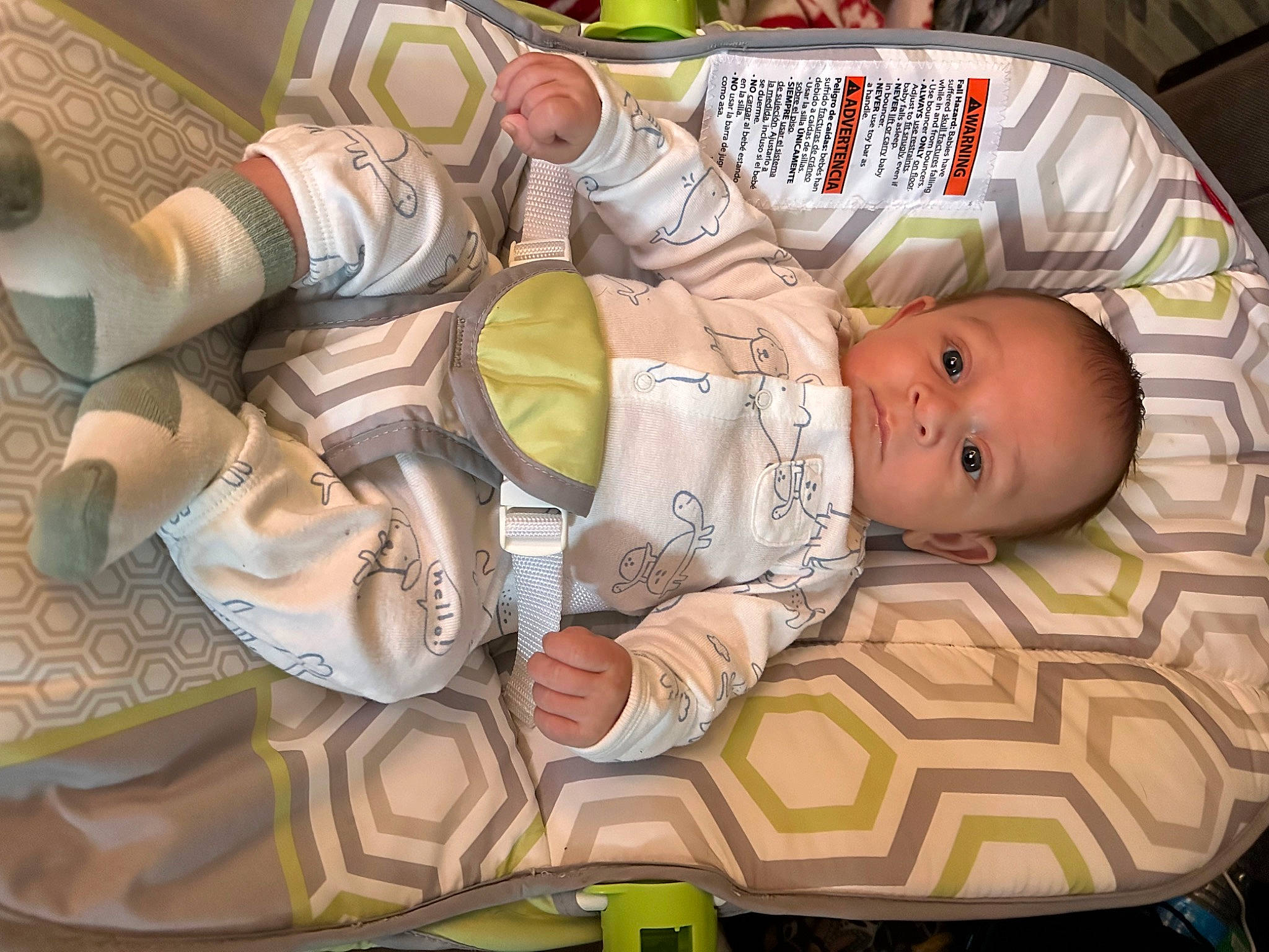 Kyrie is registered to the contest to win money with this photo: aluminum_can, baby, baby_carriage, baby_products, baby_safety, baby_toddler_clothing, child, comfort, comfort_food, drinkware, food, person, room, toddler, wood