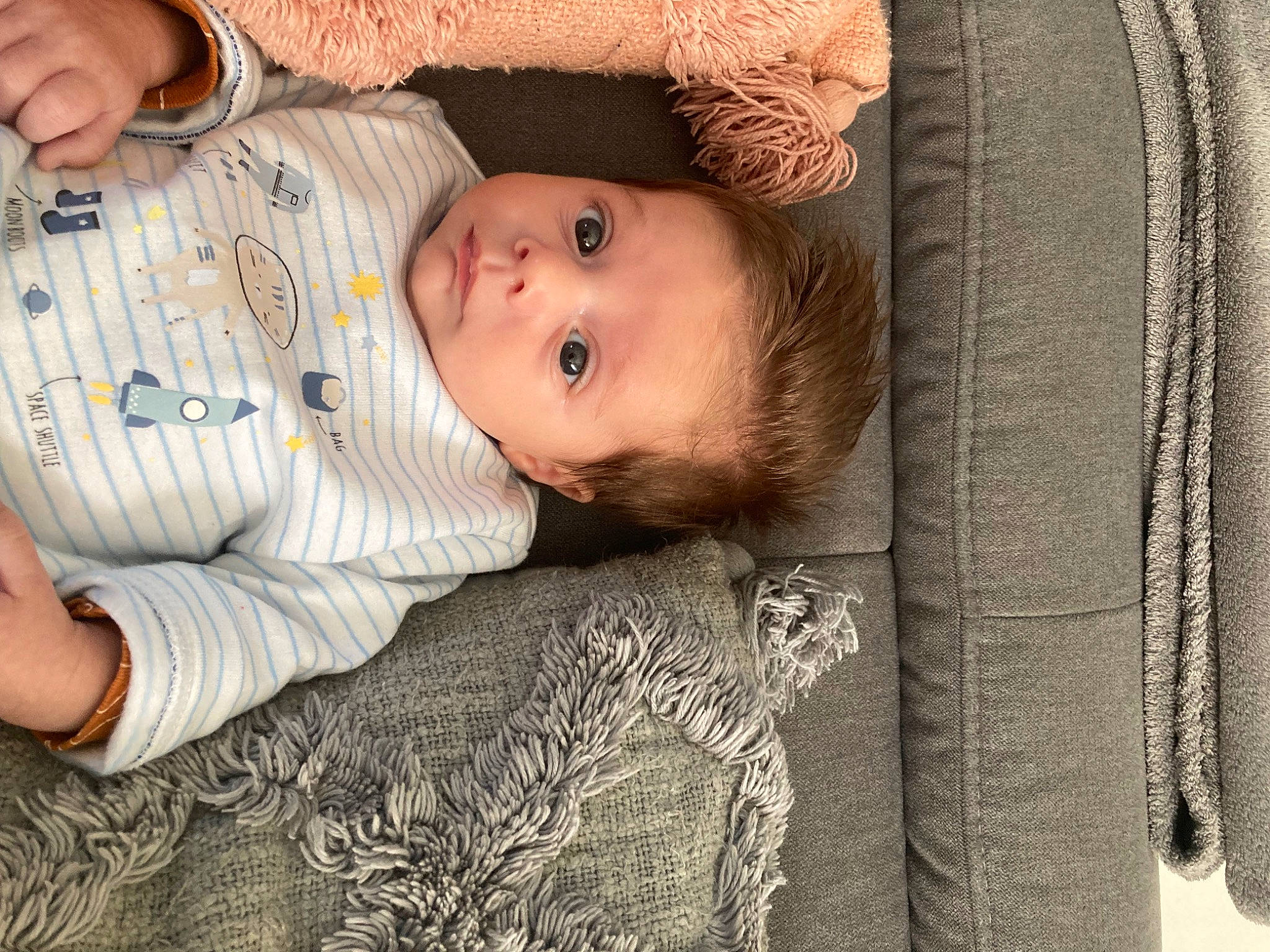 Soën a rejoint le concours — aidez-le/la à gagner de superbes lots ! baby, baby_toddler_clothing, cheek, child, chin, comfort, eye, face, fur, grass, happy, head, lip, nose, person, plant, skin, sleeve, toddler, tree