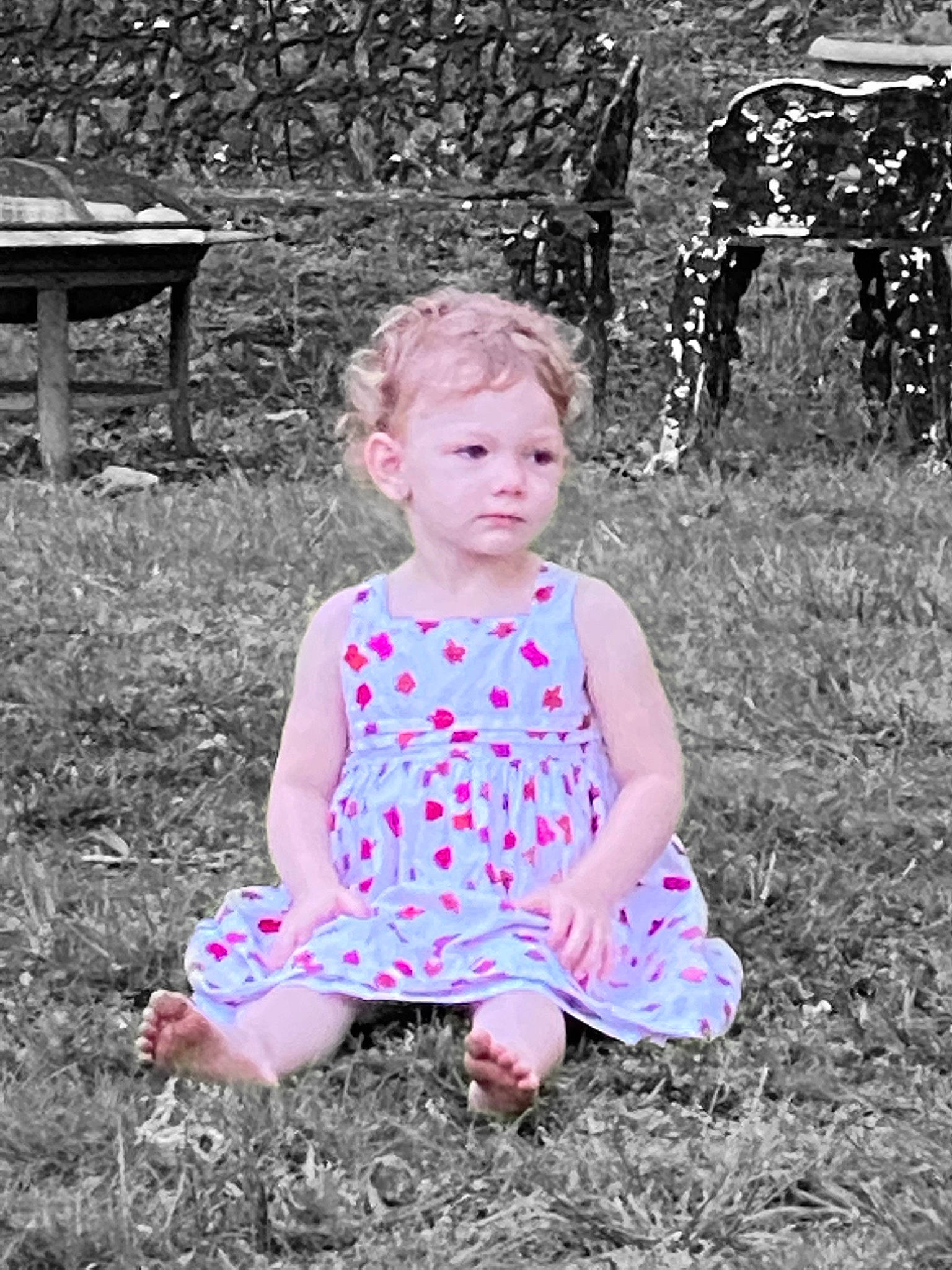 Nevaeh. is registered to the contest to win money with this photo: baby_toddler_clothing, beauty, child, eye, facial_expression, fun, grass, happy, leaf, leisure, nature, people, people_in_nature, person, photograph, pink, plant, snapshot, standing, summer