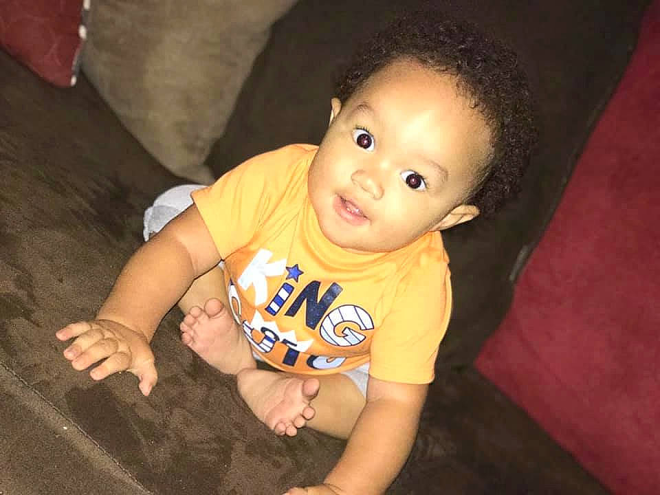 Kb Jr joined the competition — help win amazing prizes! baby, cheek, child, ear, eye, face, fun, head, iris, leg, lip, mouth, nose, person, sitting, skin, smile, toddler