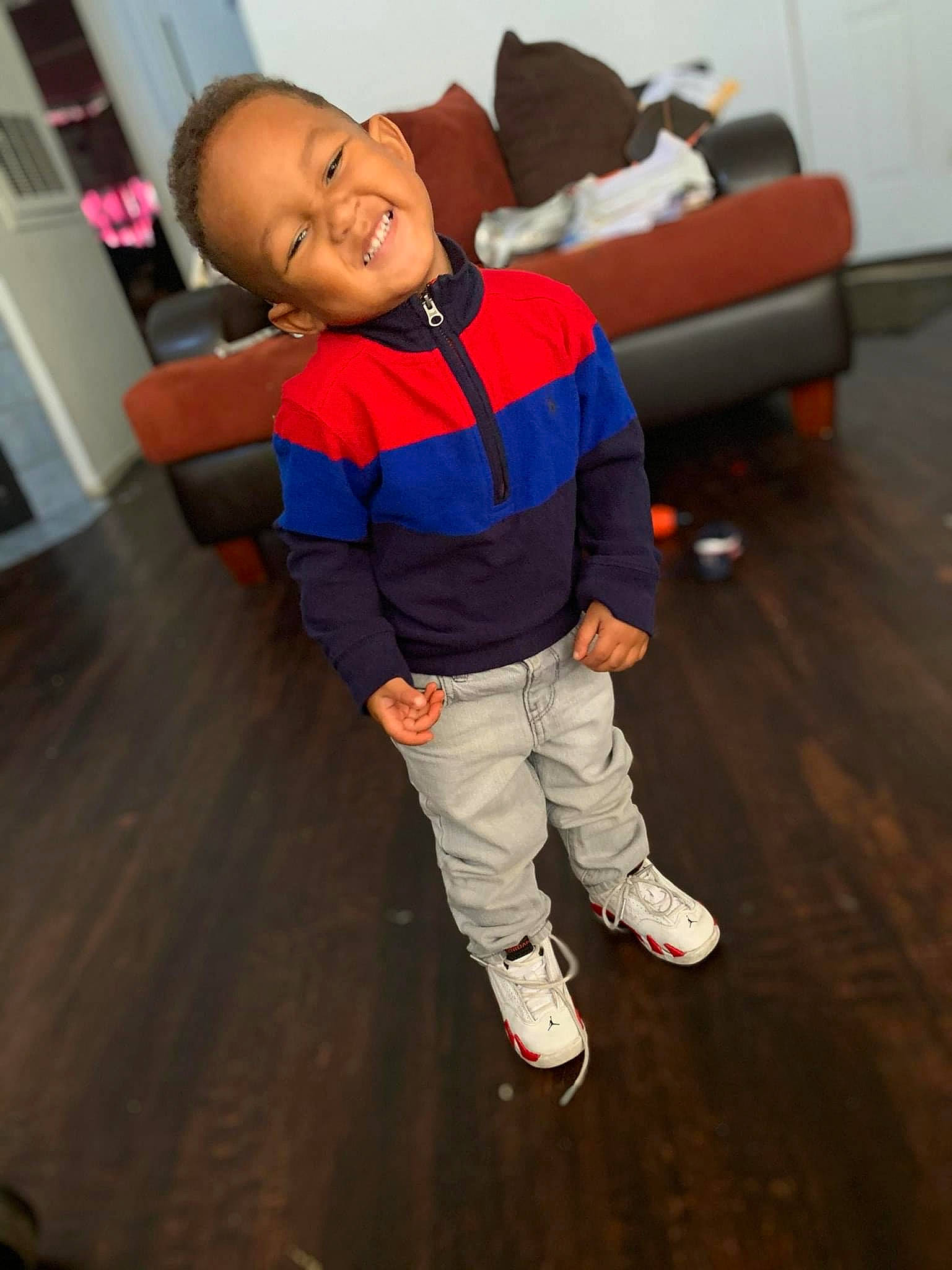 Dj joined the competition — help win amazing prizes! child, footwear, fun, jacket, joy, outerwear, person, play, shoe, sportswear, toddler, vacation