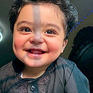 Sultan joined the competition — help win amazing prizes! child, toddler, smile, happy, face, eyes, hair, black_clothing, embroidered, portrait, indoors, light_shadow, cute, baby, person, young_child, cheeks, closeup, expression, fun