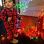 Kai joined the competition — help win amazing prizes! child, christmas, colorful, cozy, curious, cute, decorations, face, feet, festive, floor, holiday_lights, indoor, pajamas, red_plaid, socks, toddler, toy, walking, young_child