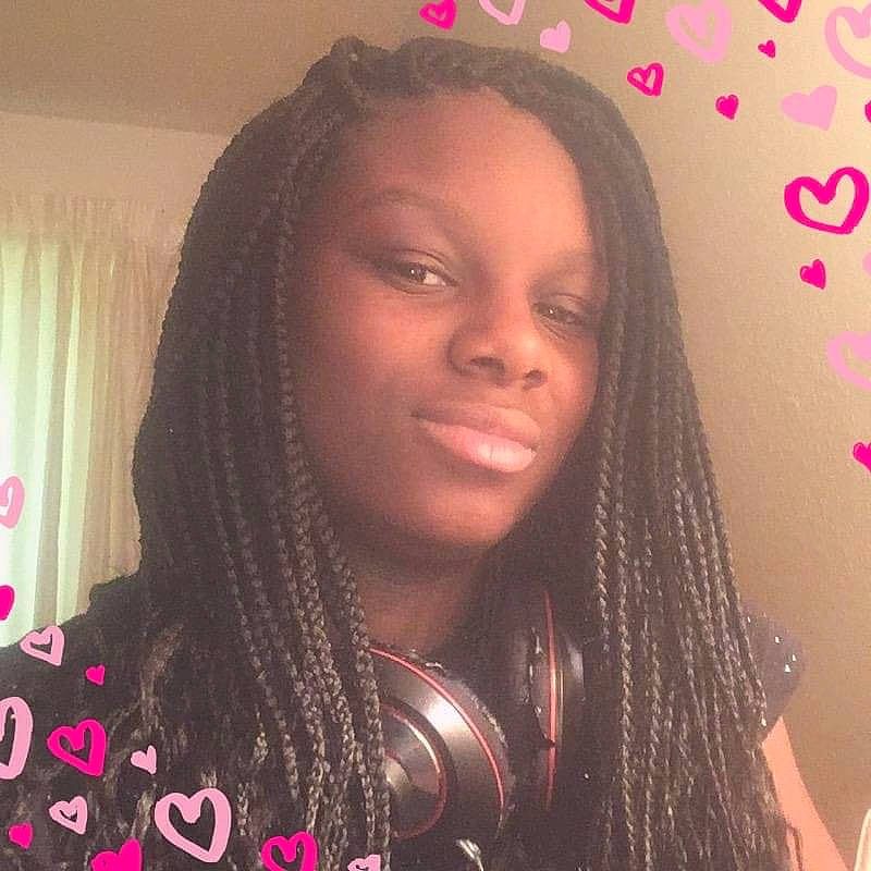 Norijah is registered to the contest to win money with this photo: beauty, black, black_hair, braid, brown, cool, cornrows, curtain, dreadlocks, eyebrow, forehead, gadget, hairstyle, joy, lace_wig, lip, long_hair, magenta, person, pink