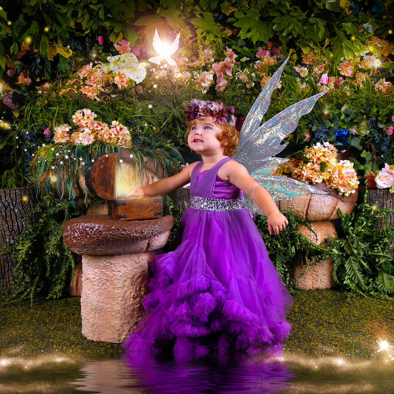 Carina is registered to the contest to win money with this photo: accessories, child, clothing, dress, eveningdress, face, fashion, female, flower, flowerarrangement, flowerbouquet, formalwear, girl, gown, head, person, photography, plant, portrait, purple