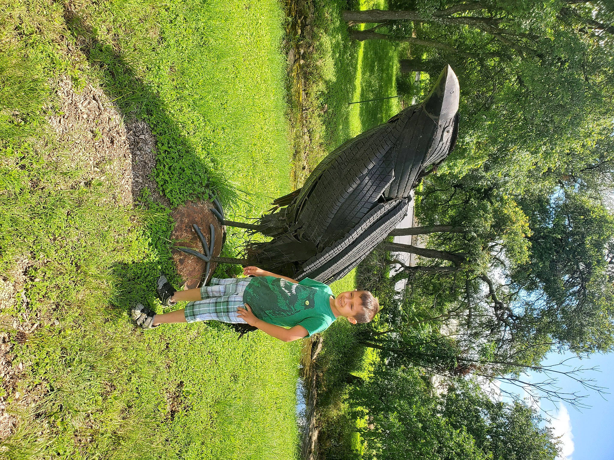 Aden joined the competition — help win amazing prizes! automotive_exterior, biome, flag, forest, grass, grass_family, joy, jungle, landscape, leaf, leisure, person, plant, sculpture, shrub, sky, statue, tree, trunk, vegetation