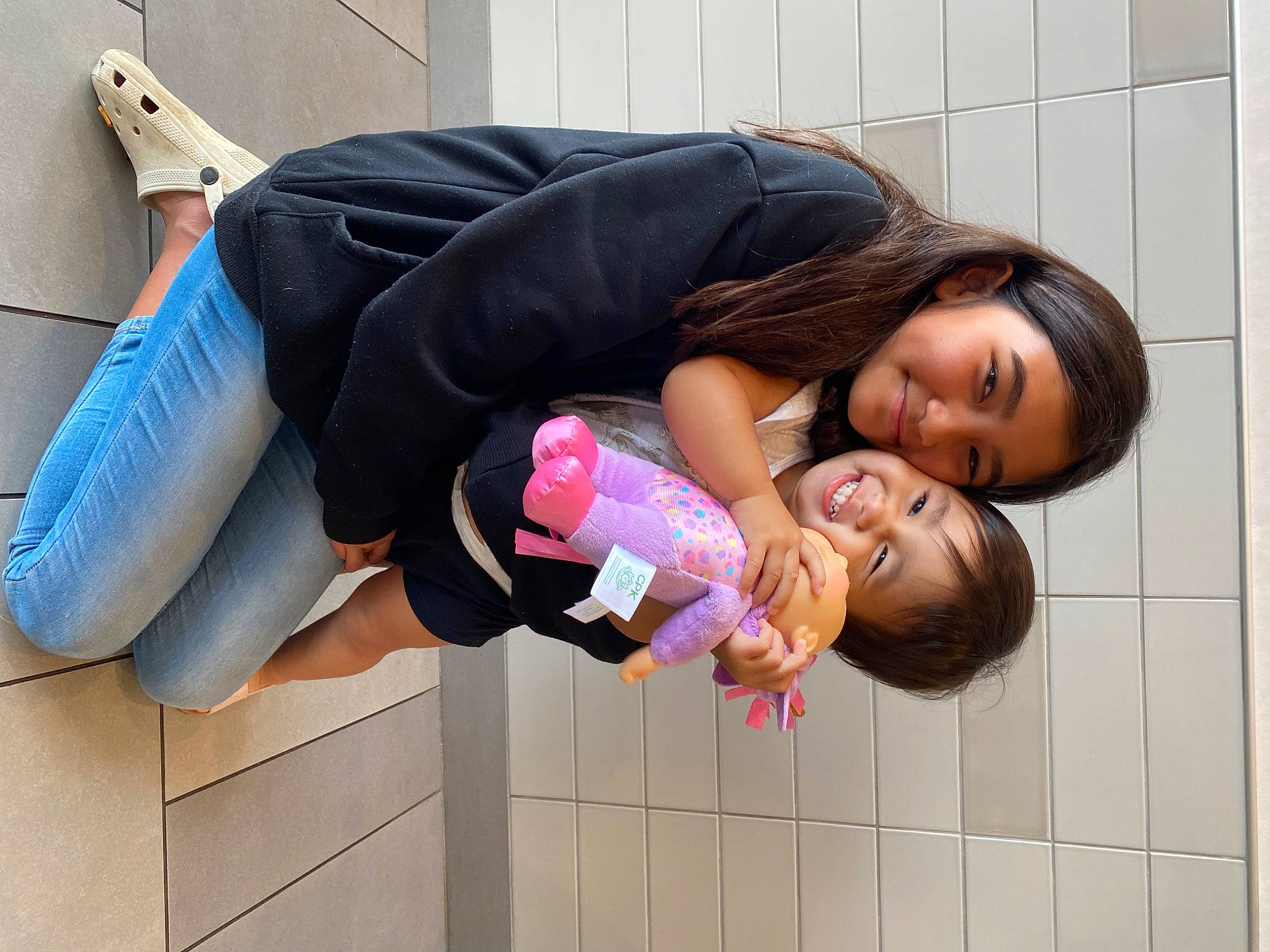 Bailey joined the competition — help win amazing prizes! arm, beauty, child, fashion_accessory, fun, gesture, happy, human_leg, joint, joy, knee, leg, magenta, person, pink, shoulder, sitting, smile, sportswear, thigh