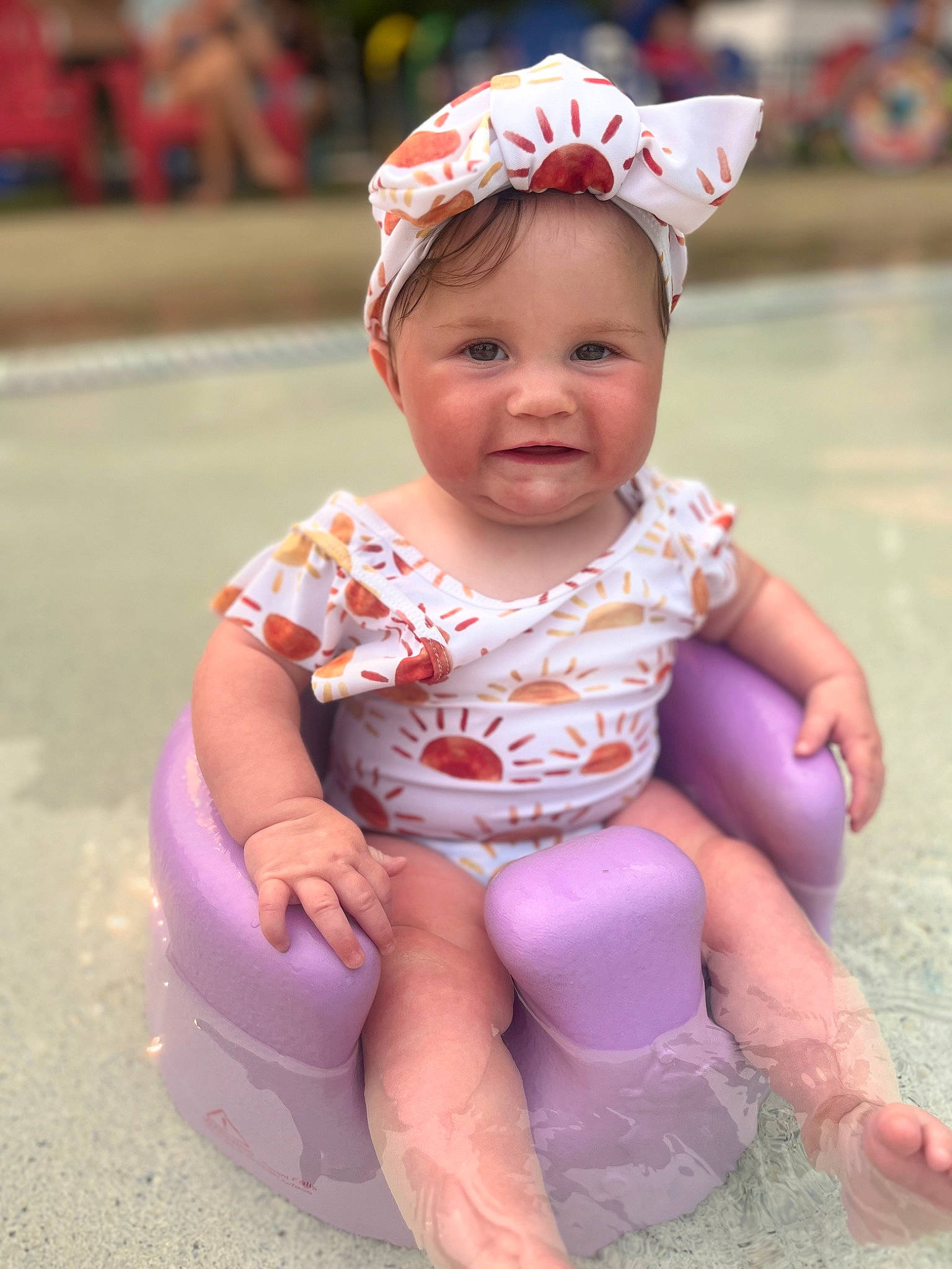 Lyanna joined the competition — help win amazing prizes! baby, baby_toddler_clothing, cap, child, clothing, fashion_accessory, fun, grass, happy, headwear, joy, leisure, magenta, pattern, person, pink, recreation, sitting, skin, sleeve