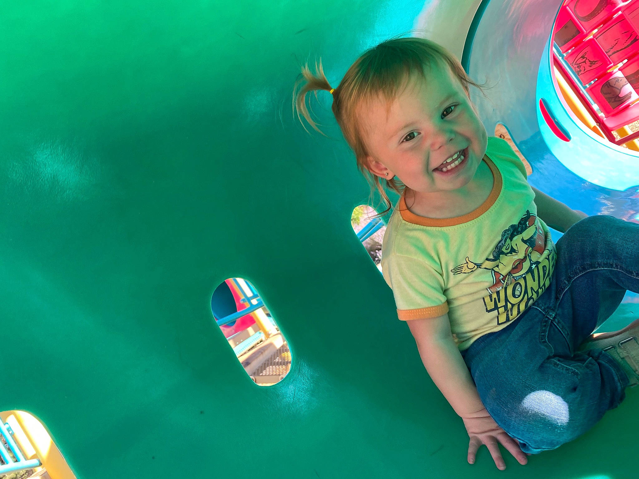 Isabelle joined the competition — help win amazing prizes! baby, child, fun, games, green, happy, joy, leisure, person, photography, play, product, recreation, smile, toddler, vacation, water